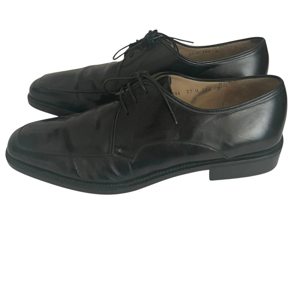 Salvatore Ferragamo Lavorazione Originale Black Oxford Dress Shoe Men Size 10.5 - Picture 2 of 16
